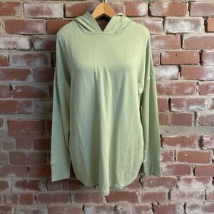 Zuda Z-Knit Long Sleeve Ribbed Cuffed Hooded Pullover Size Medium